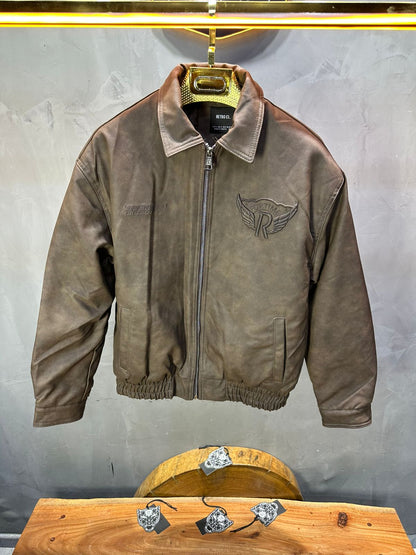 VESTE BOMBER KAKI RETRO 124 - ZG PREMIUM