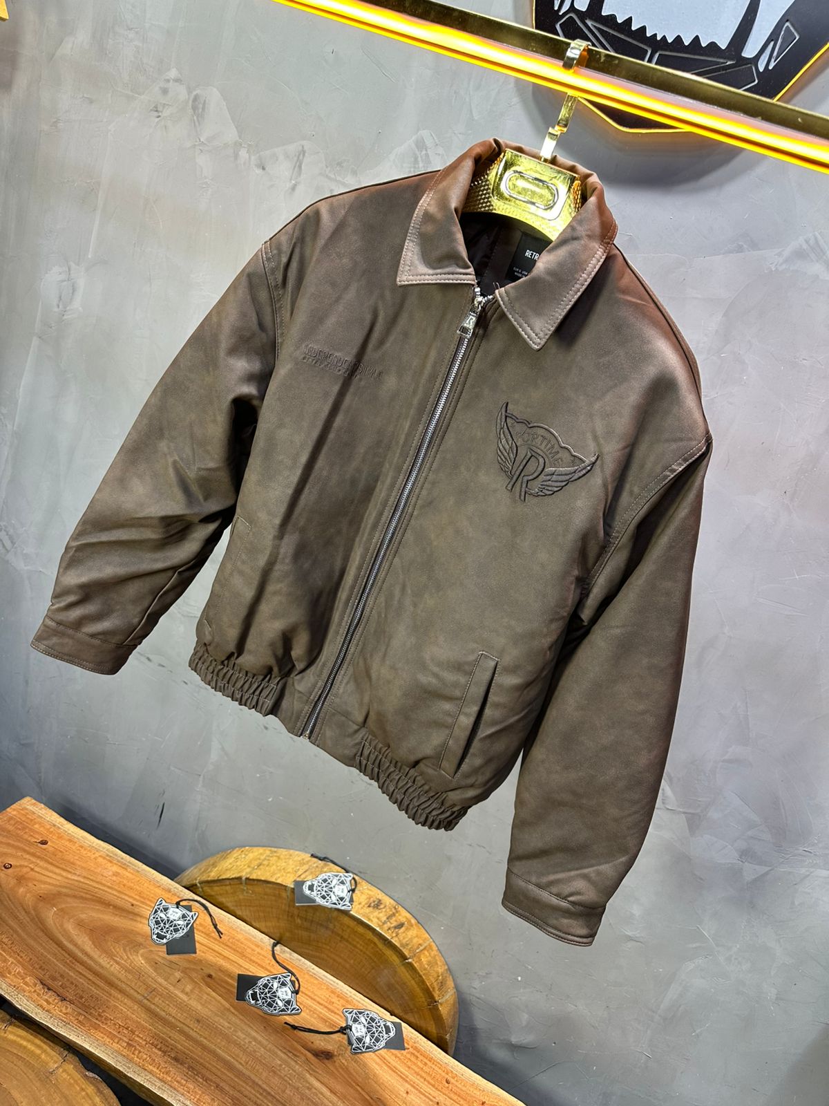 VESTE BOMBER KAKI RETRO 124 - ZG PREMIUM