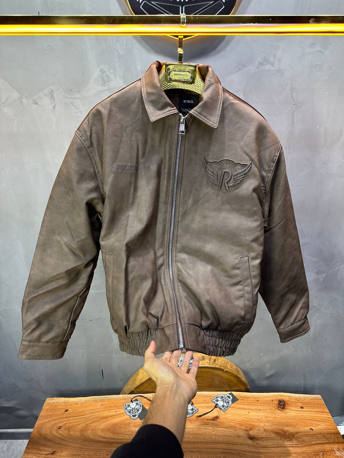 VESTE BOMBER KAKI RETRO 124 - ZG PREMIUM