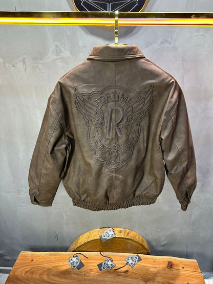 VESTE BOMBER KAKI RETRO 124 - ZG PREMIUM