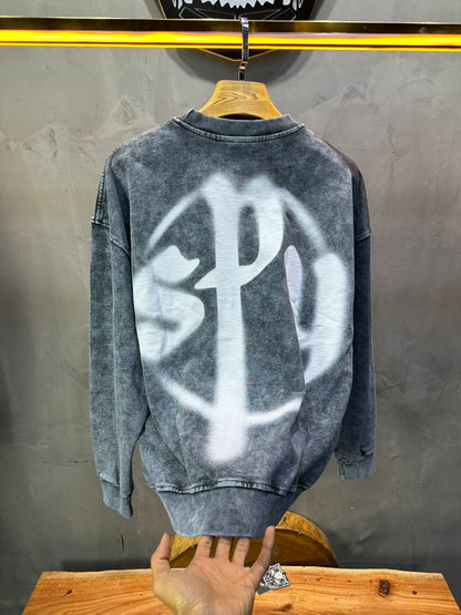 Sweat - Shirt Homme Bleu Délavé "Square" - ZG PREMIUM