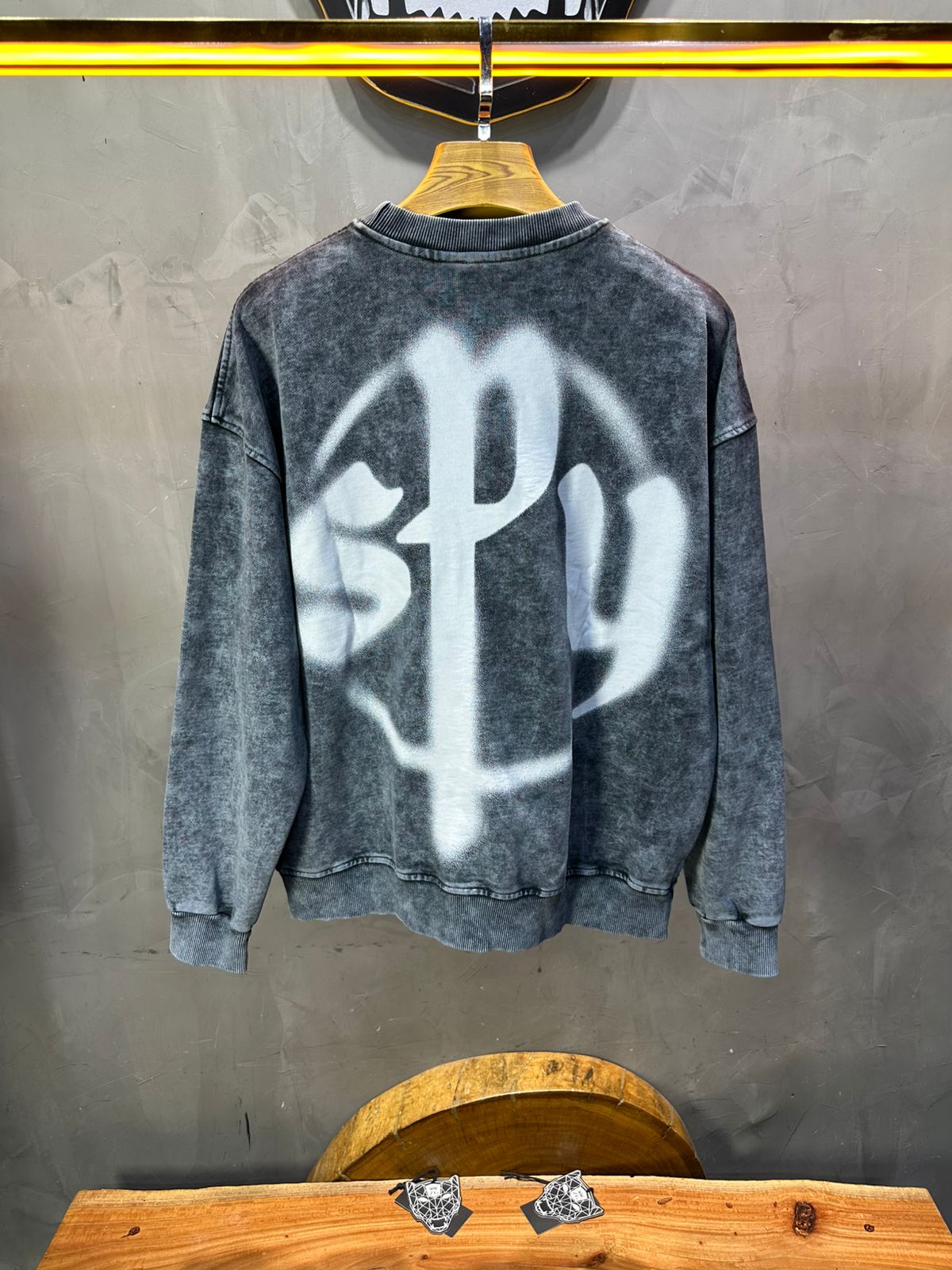 Sweat - Shirt Homme Bleu Délavé "Square" - ZG PREMIUM