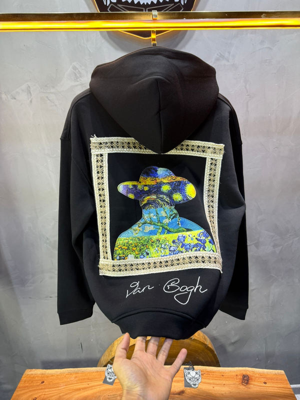 Hoodie Van Gogh Noir Oversize 5005