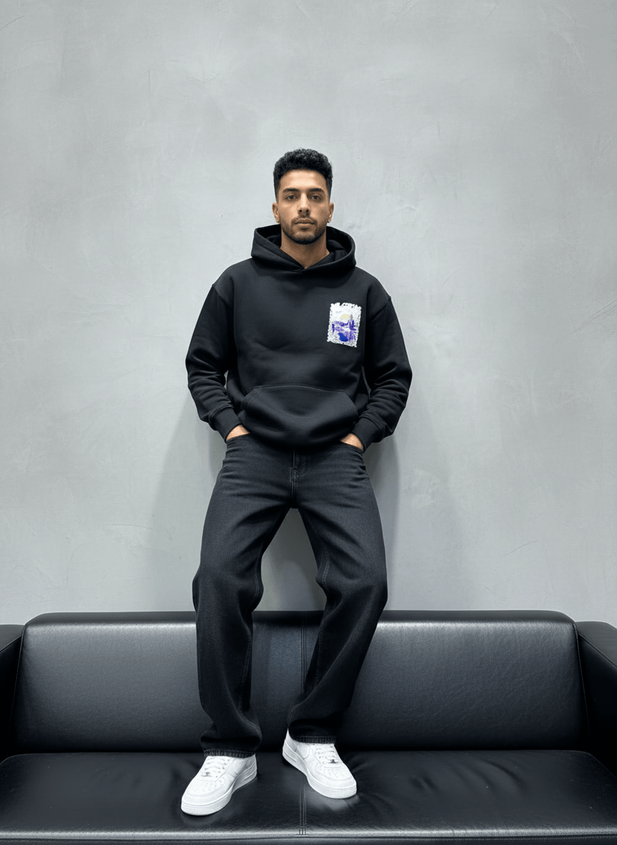 HOODIE NOIR ALGERIA 7858 - ZG PREMIUM