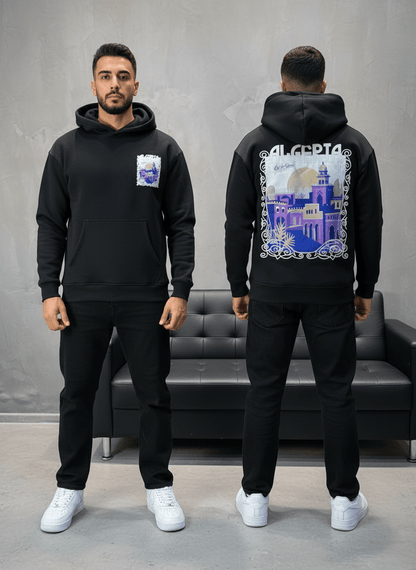 HOODIE NOIR ALGERIA 7858 - ZG PREMIUM