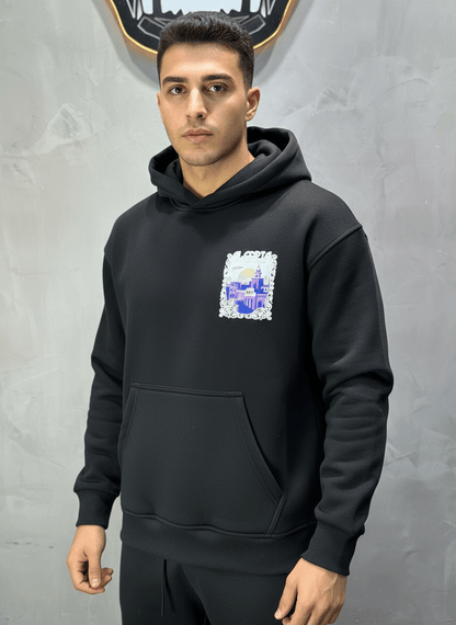 HOODIE NOIR ALGERIA 7858 - ZG PREMIUM
