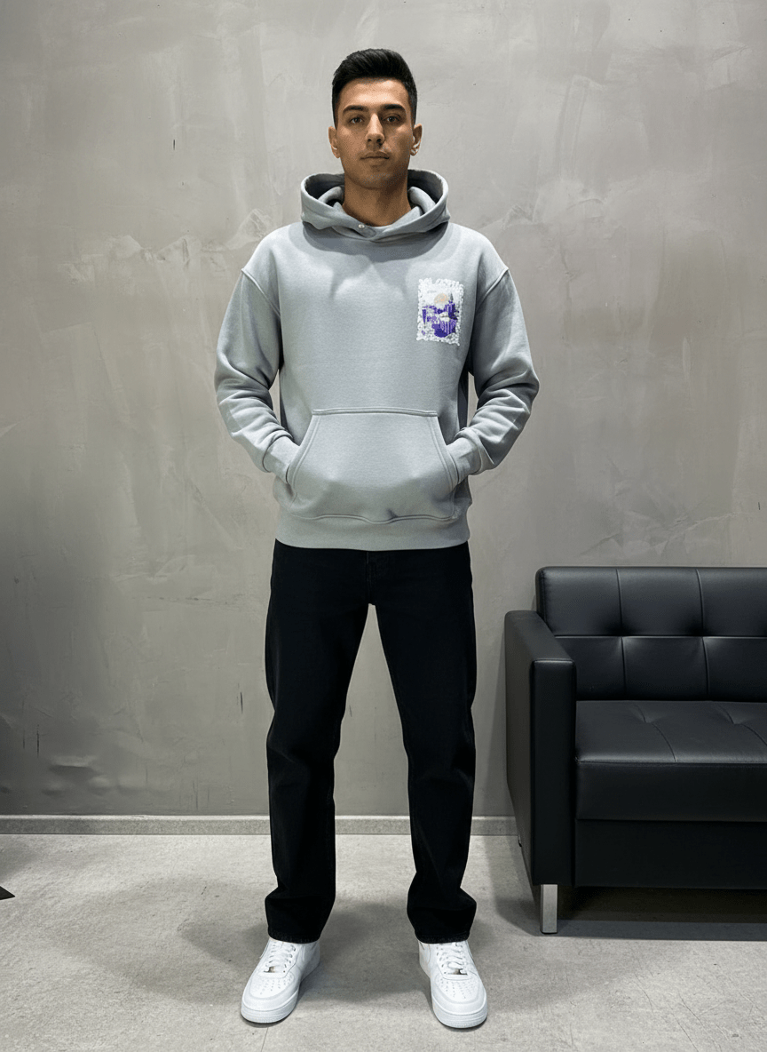 HOODIE GRIS ALGERIA 7858 - ZG PREMIUM