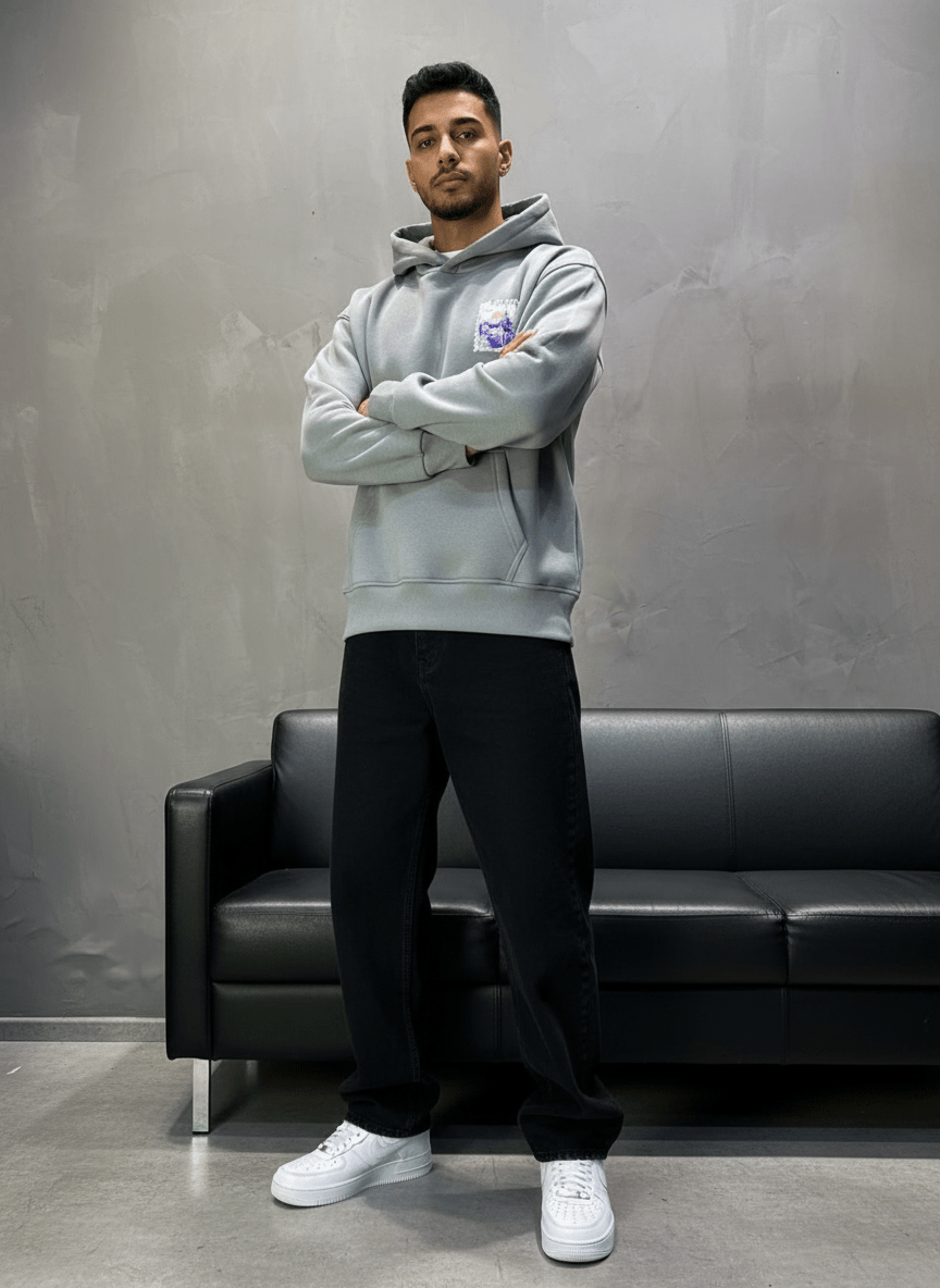 HOODIE GRIS ALGERIA 7858 - ZG PREMIUM