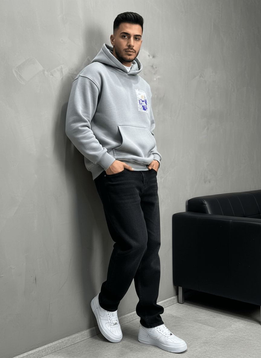 HOODIE GRIS ALGERIA 7858 - ZG PREMIUM
