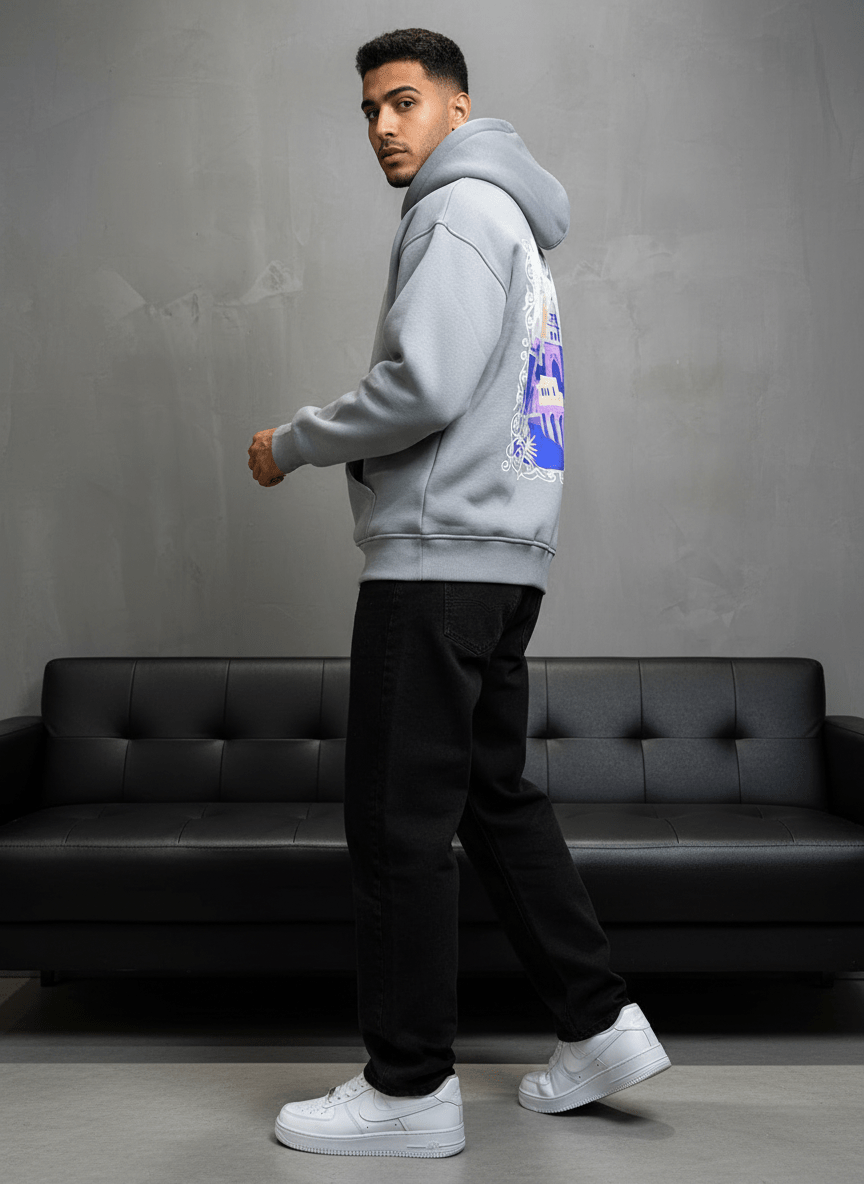 HOODIE GRIS ALGERIA 7858 - ZG PREMIUM