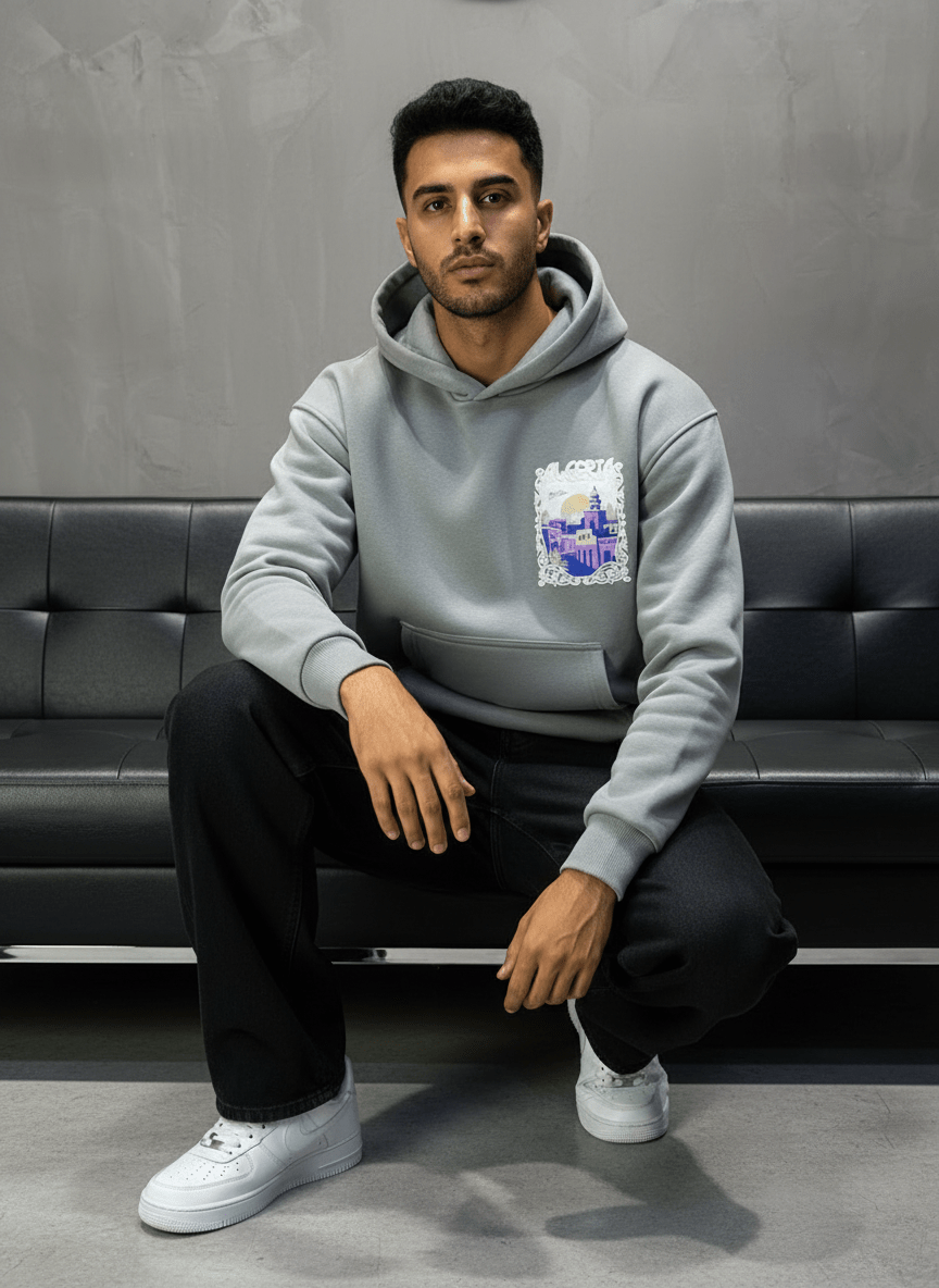 HOODIE GRIS ALGERIA 7858 - ZG PREMIUM
