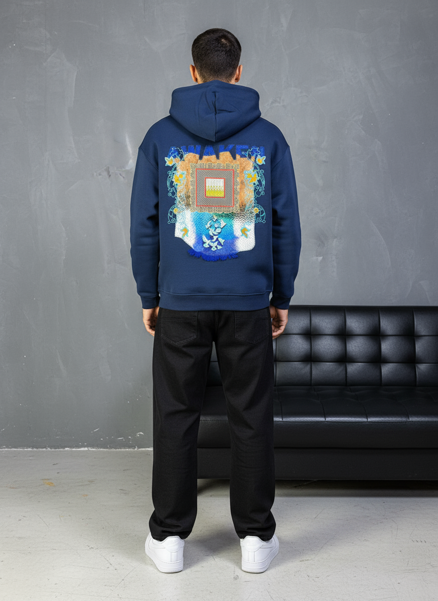 HOODIE SAW OVERSIZE BLUE 4981