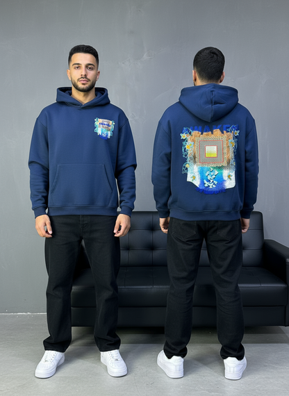 HOODIE SAW OVERSIZE BLUE 4981