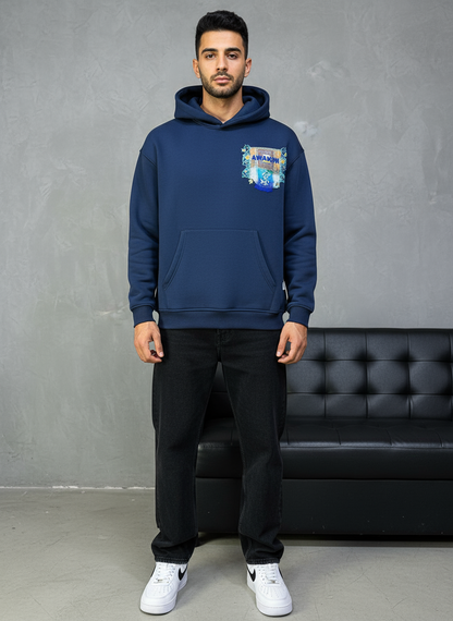 HOODIE SAW OVERSIZE BLUE 4981