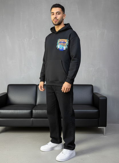 HOODIE SAW OVERSIZE BLACK 4981