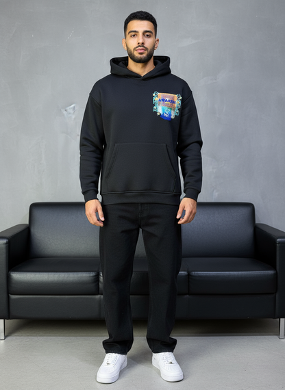 HOODIE SAW OVERSIZE BLACK 4981