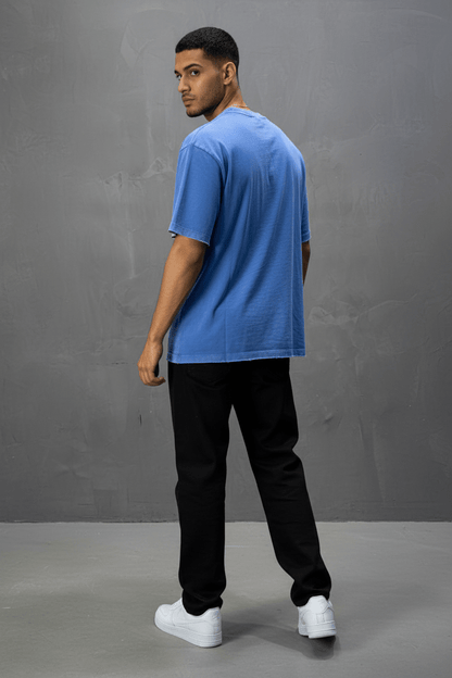 T-Shirt blue Oversize Washed Vintage 1976 - ZG PREMIUM