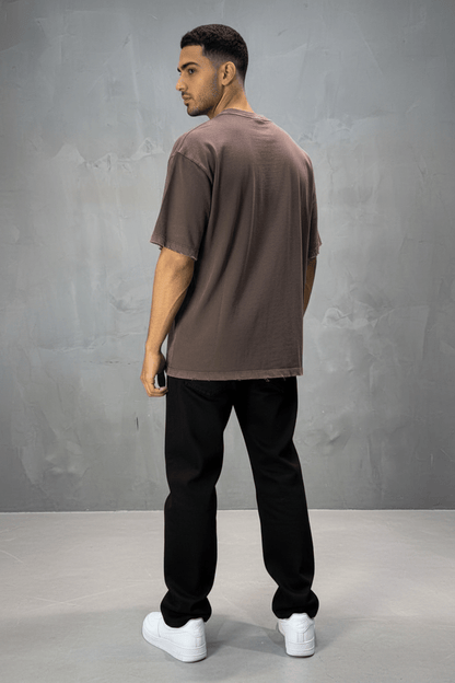 T-Shirt brown Oversize Washed Vintage 1976 - ZG PREMIUM