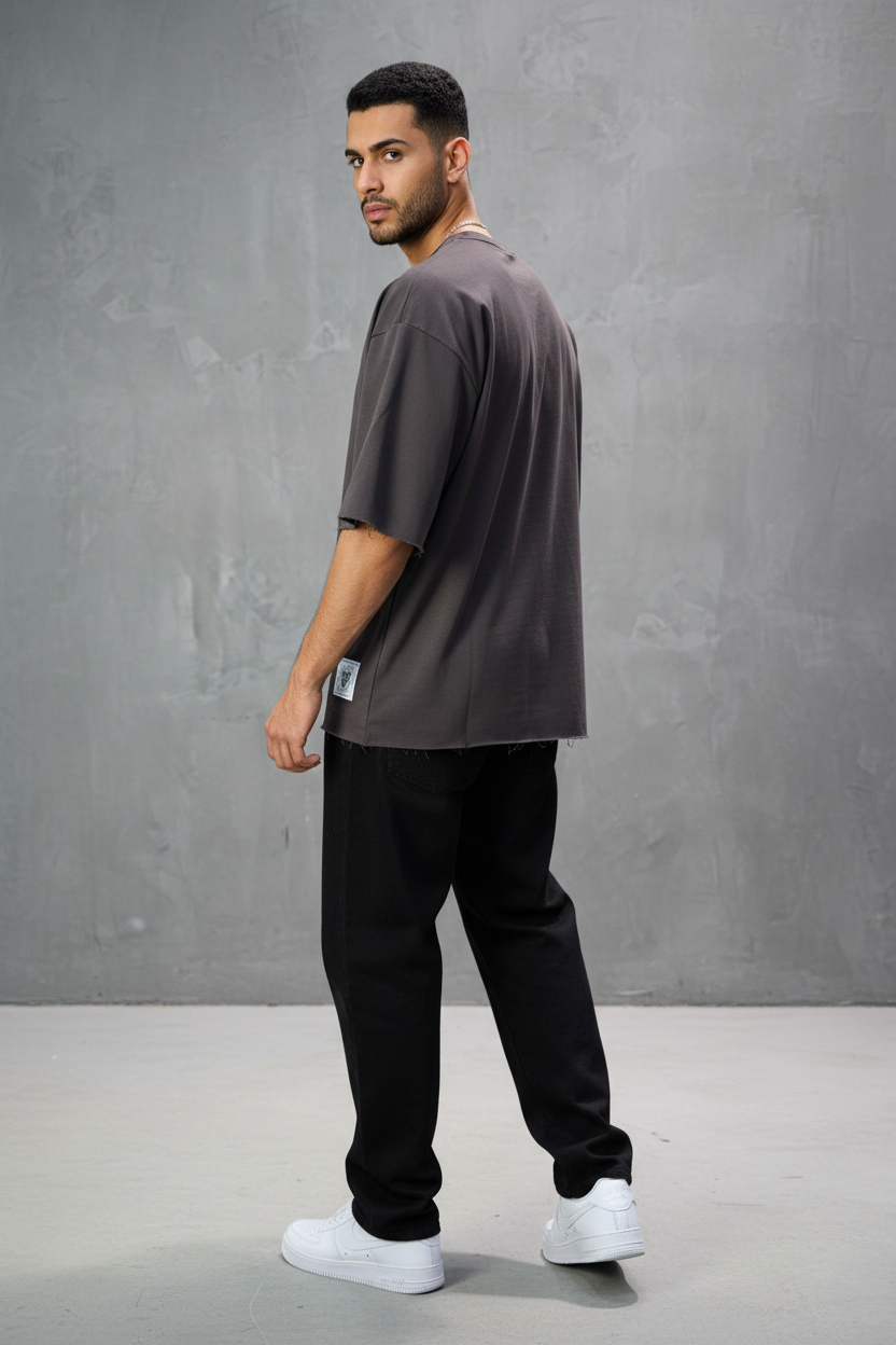 T-Shirt Oversize Brown – Tissu Épais  42