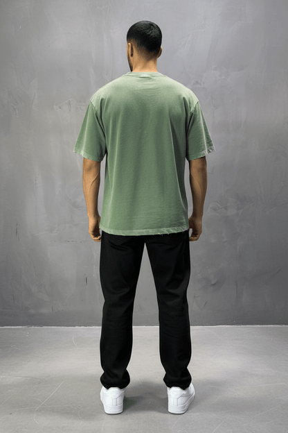 T-Shirt vert Oversize Washed Vintage 1976 - ZG PREMIUM