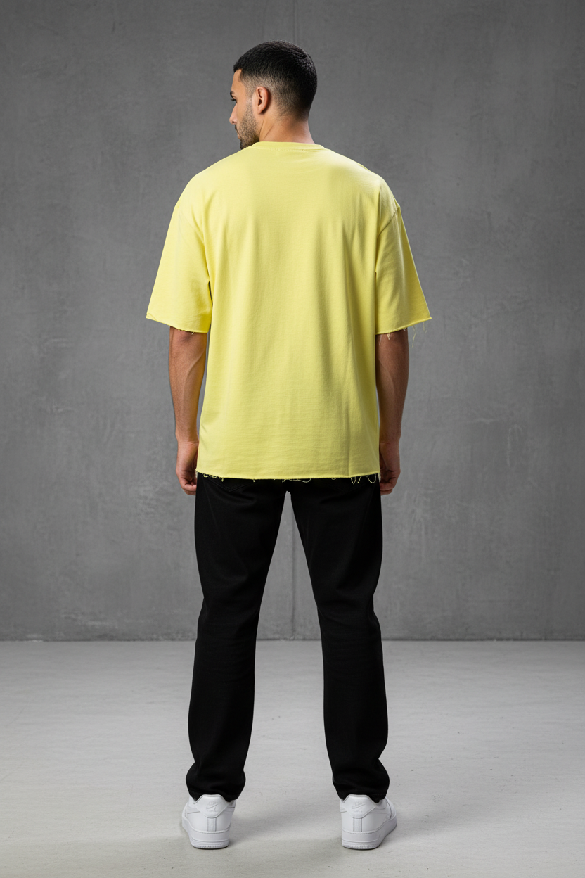 T-Shirt Oversize Yellow– Tissu Épais  42