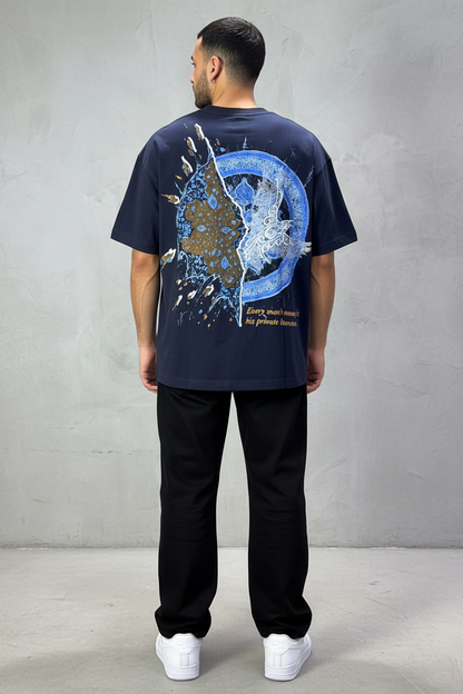 T-shirt Oversize Navy Blue 5127