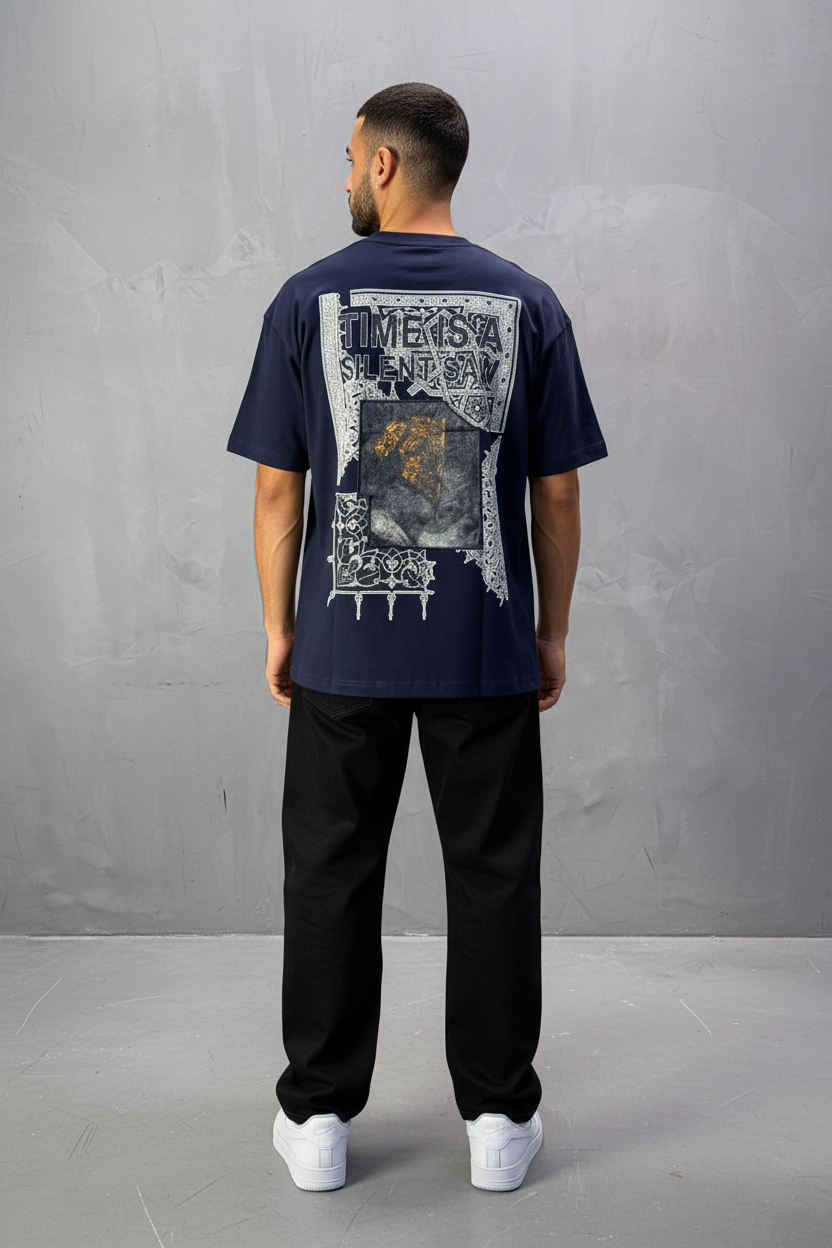 T-Shirt Oversize Blue navy Urbanity 5101