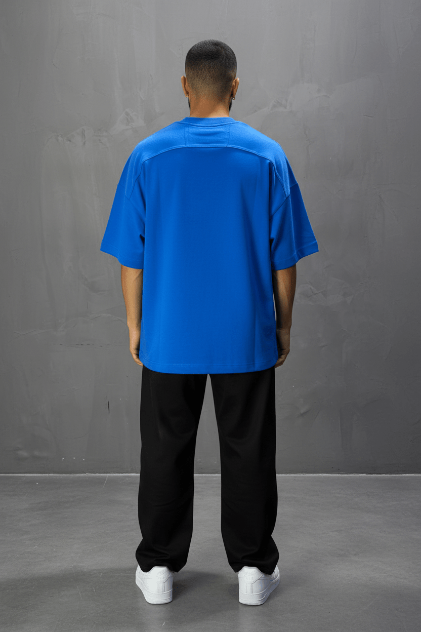 T-Shirt Oversize blue – Poche Denim AJ6368 - ZG PREMIUM