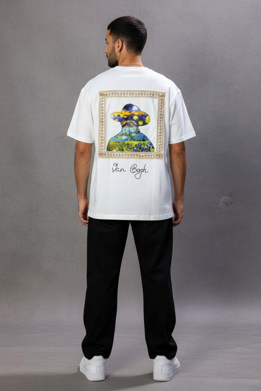 T-Shirt Oversize blanc Van Gogh 5060