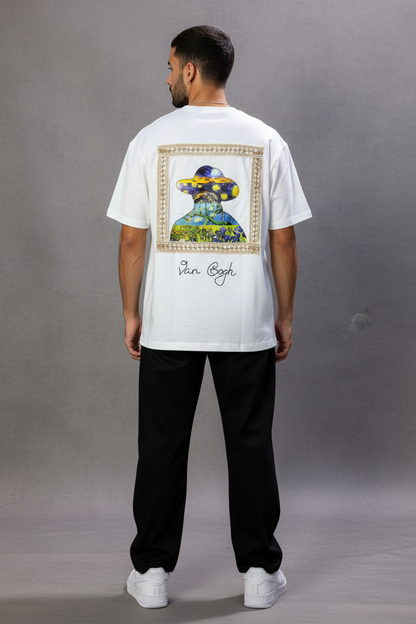 T-Shirt Oversize blanc Van Gogh 5060