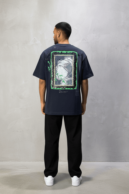 T-shirt Oversize Navy blue  – Art Gallery 5114