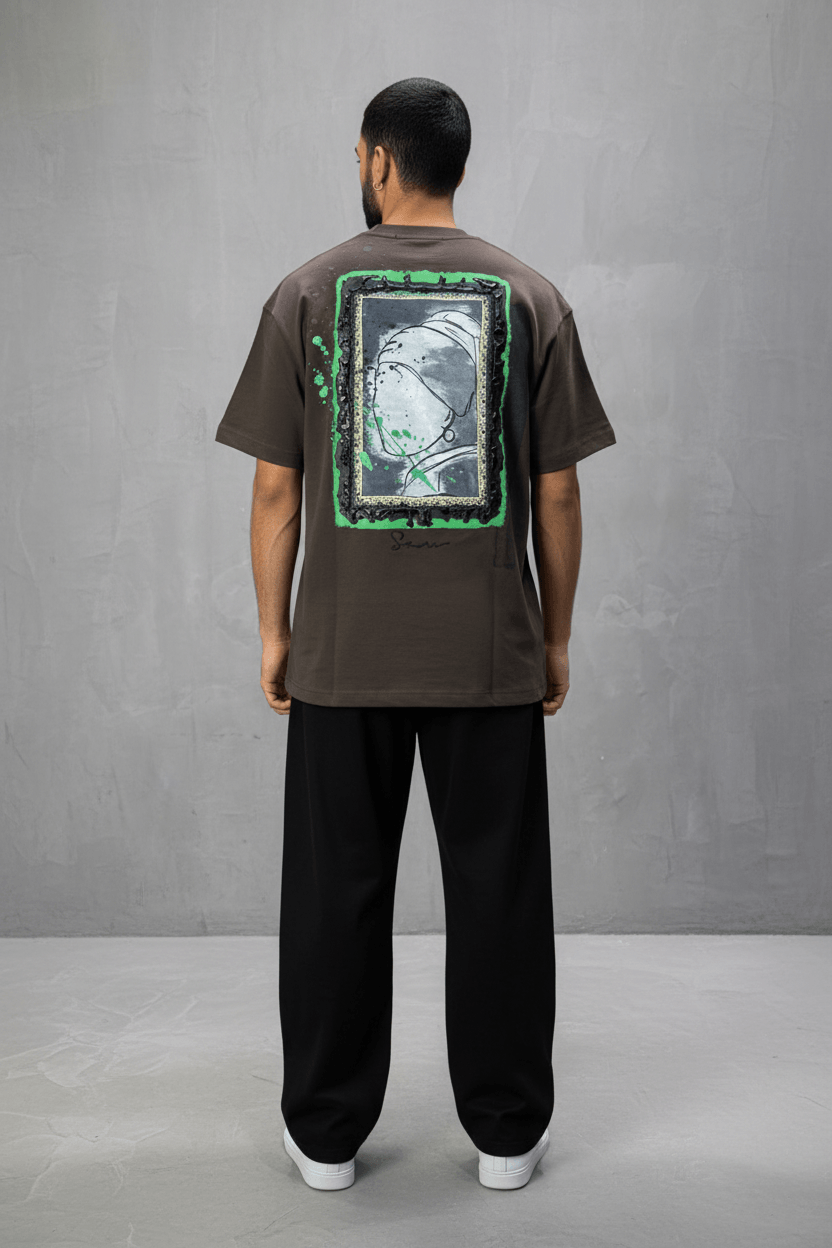 T-shirt Oversize Brown  – Art Gallery 5114