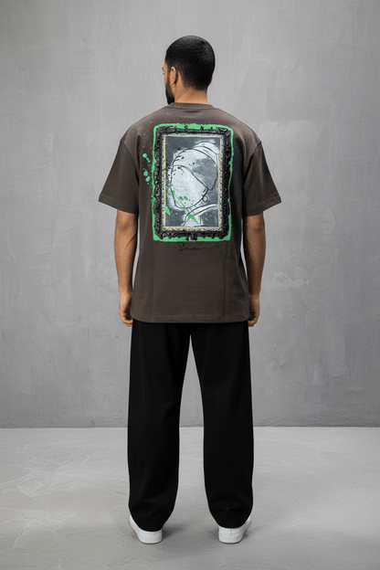 T-shirt Oversize Brown  – Art Gallery 5114