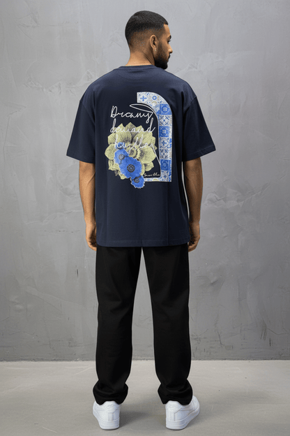 T-shirt Oversize Navy – Dreamy Demand Hustler 5103 - ZG PREMIUM