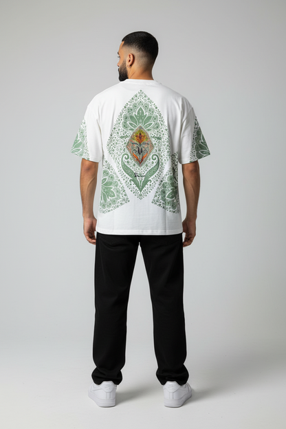 T-Shirt Oversize Blanc – Paon & Paisley 5071