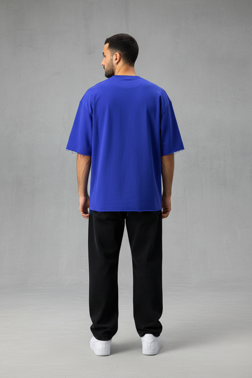 T-Shirt Oversize Royal Blue – Tissu Épais  42