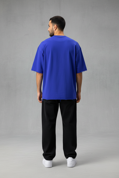 T-Shirt Oversize Royal Blue – Tissu Épais  42