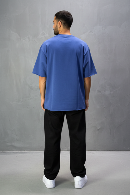 T-Shirt Oversize Steel Blue – Tissu Épais  42
