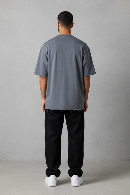 T-Shirt Oversize Dark Slate   – Tissu Épais  42