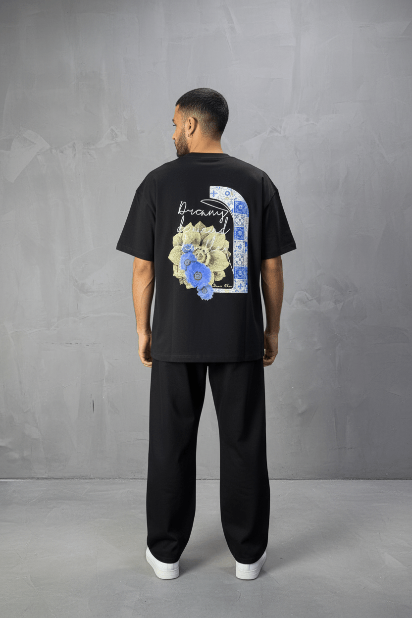 T-shirt Oversize noir – Dreamy Demand Hustler 5103 - ZG PREMIUM