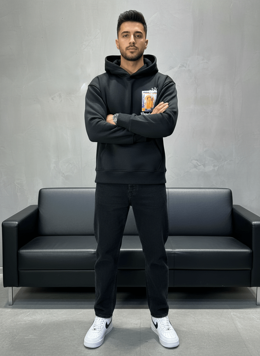HOODIE CASABLANCA NOIR 7854 - ZG PREMIUM