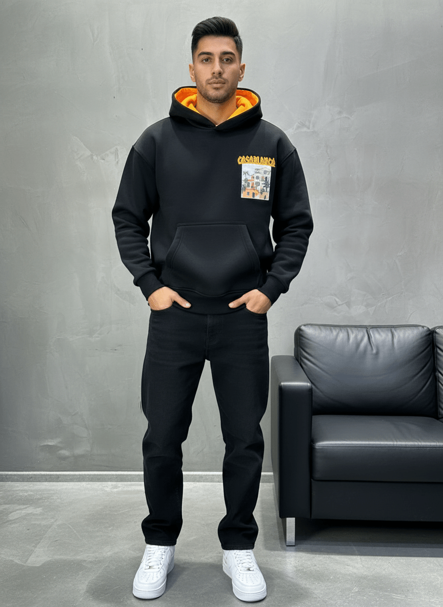 HOODIE CASABLANCA NOIR 7859 - ZG PREMIUM