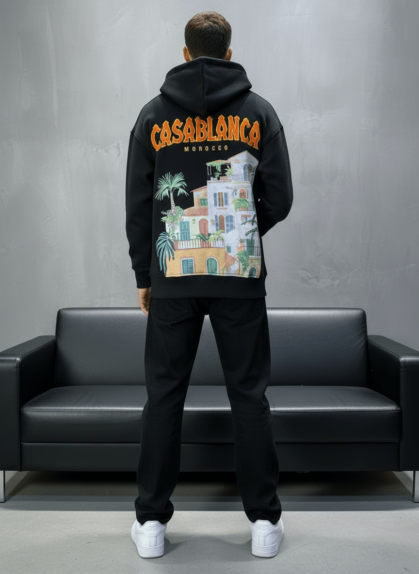 HOODIE CASABLANCA NOIR 7859 - ZG PREMIUM