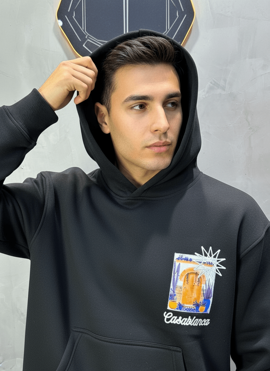 HOODIE CASABLANCA NOIR 7854 - ZG PREMIUM
