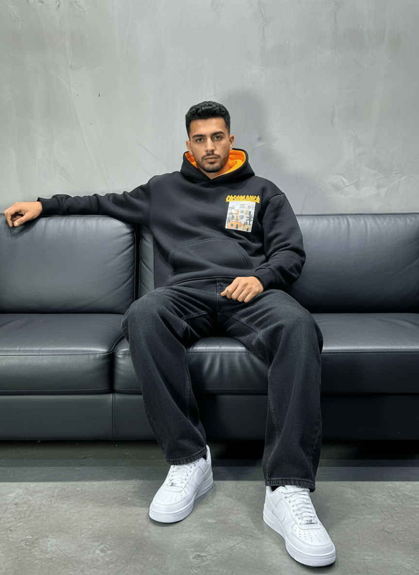 HOODIE CASABLANCA NOIR 7859 - ZG PREMIUM