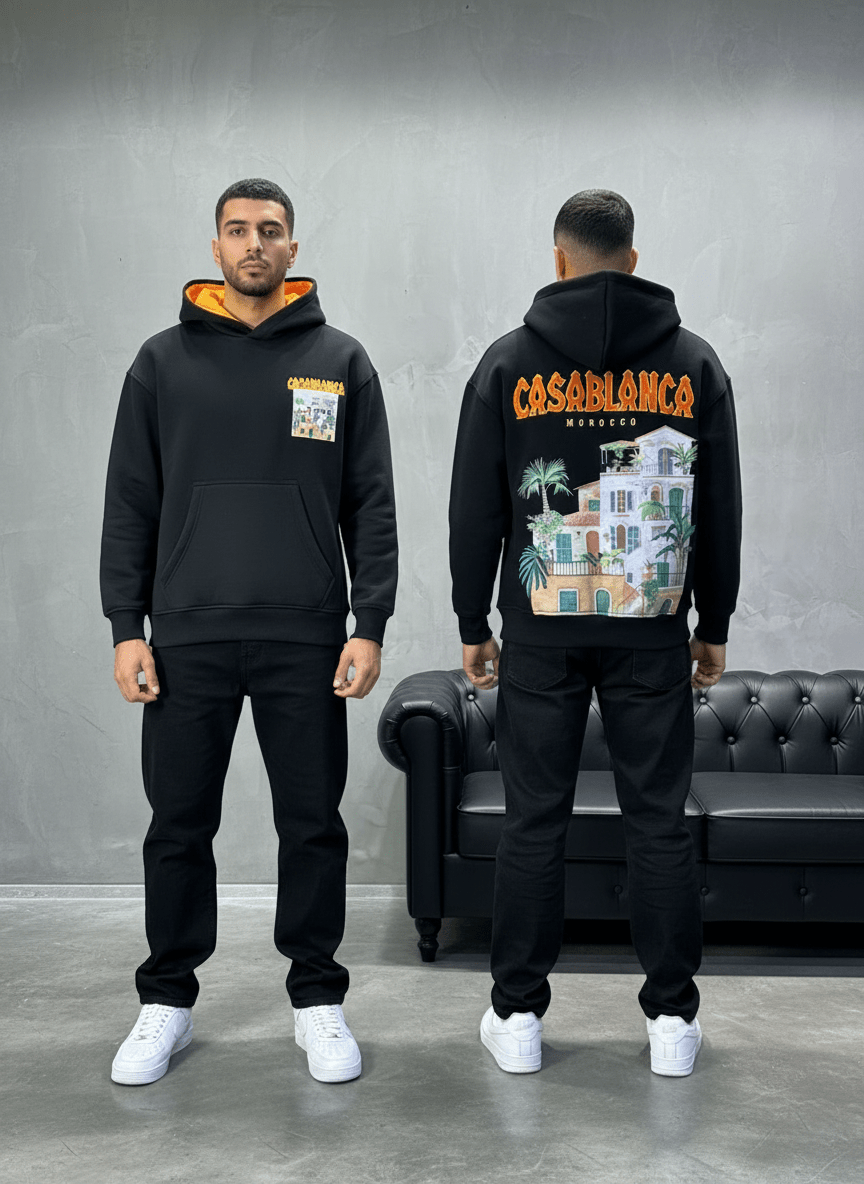 HOODIE CASABLANCA NOIR 7859 - ZG PREMIUM