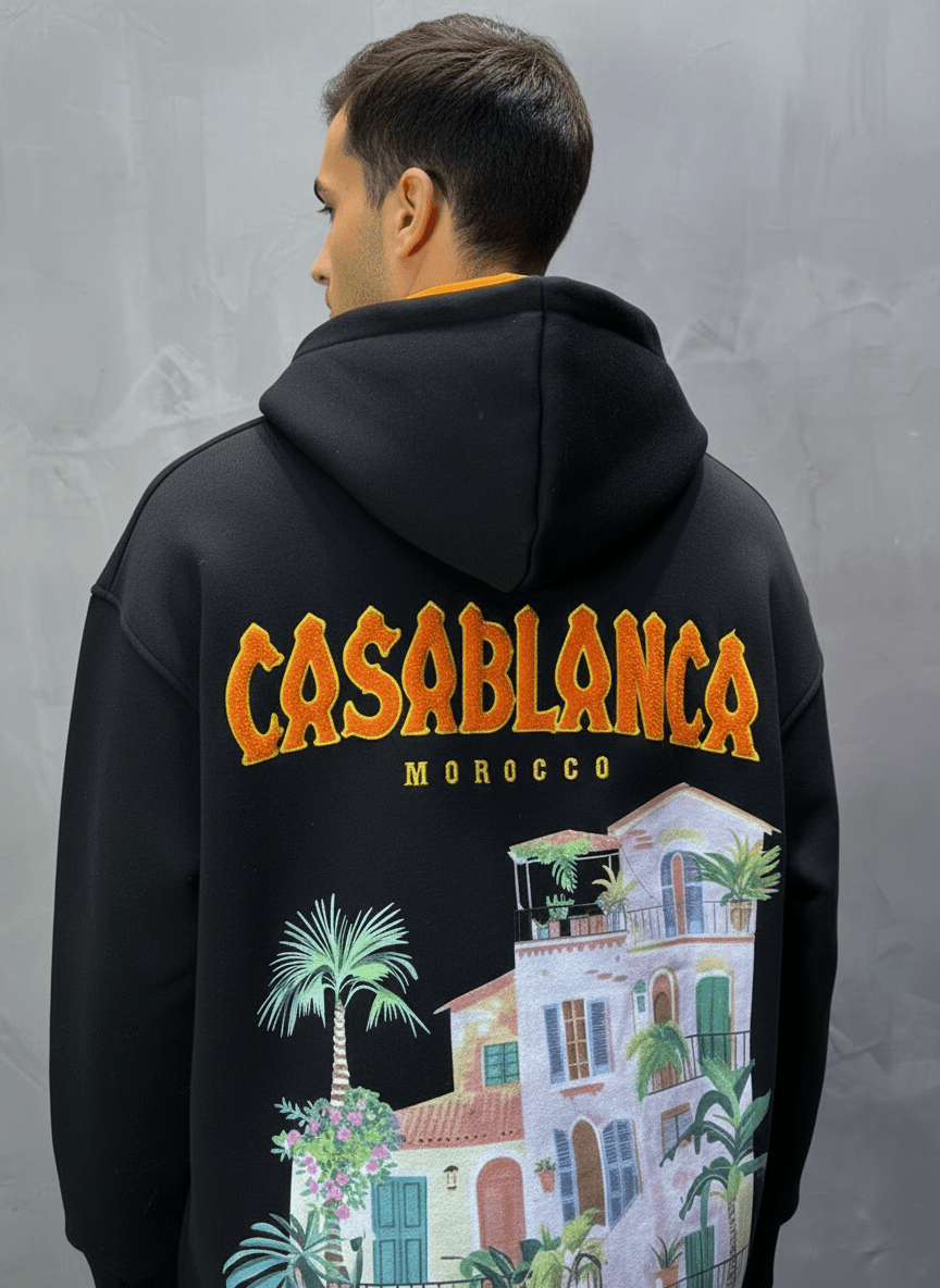 HOODIE CASABLANCA NOIR 7859 - ZG PREMIUM
