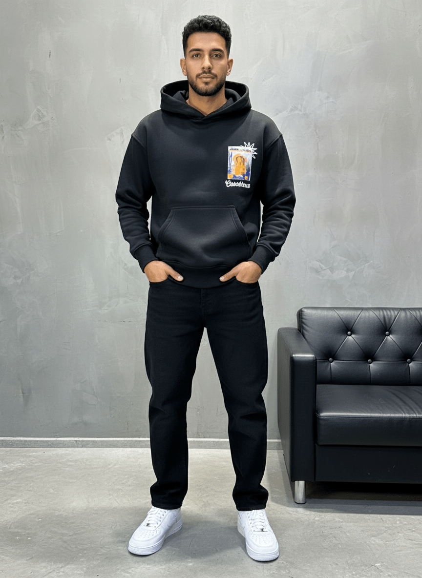 HOODIE CASABLANCA NOIR 7854 - ZG PREMIUM