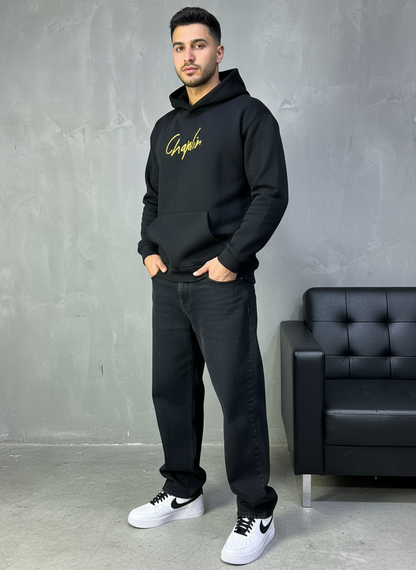 HOODIE SAW OVERSIZE BLACK 4970