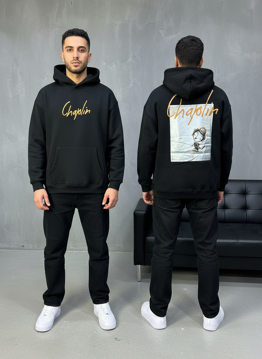 HOODIE SAW OVERSIZE BLACK 4970